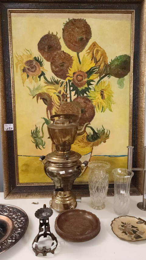 Bild, Aquarellbild, Glasvase, Vase, Dekoartikel, 
