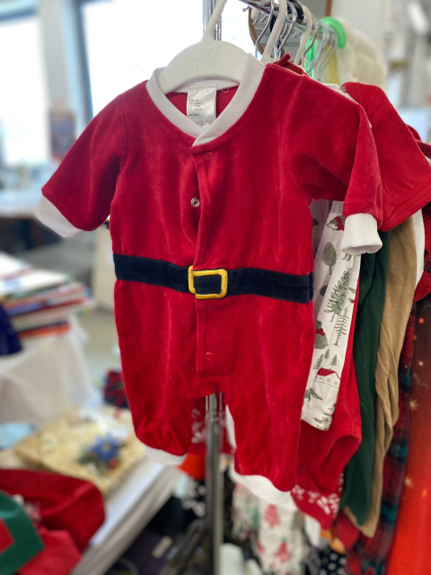 Weihnachtskinderstrampler, Strampler, Weihnachtsmann, 