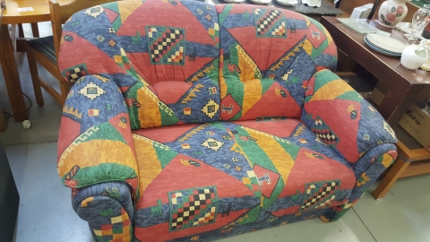 bunte Couch 90er