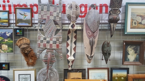 Wanddeko, Masken, Afrika, 