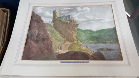 Bild, Bilderrahmen, Schloss, Ruine, Werfenstein, 