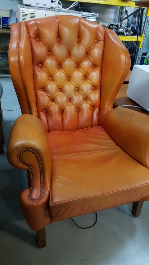 Sessel, Ohrensessel, Leder, Ledersessel, 