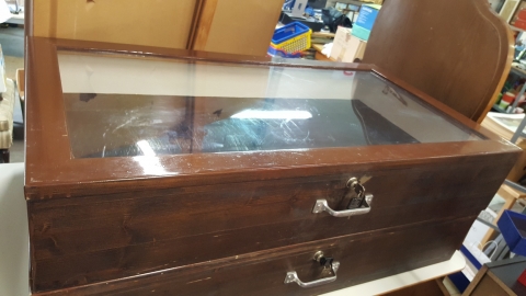 Vetrine, Glas, Holz, Braun, Glasvitrine, 