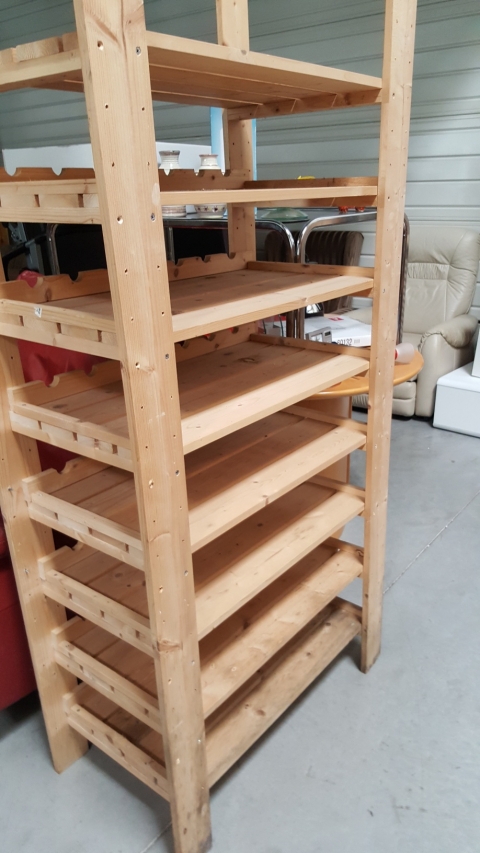 Schrank, Regal, Holz, Naturholz, braun, 
