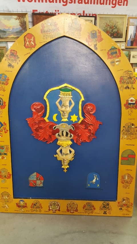 Bild, Wappen, Holz, 