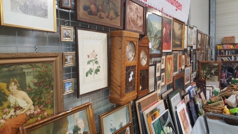 Uhr, Holzuhr, Bilder, Holzrahmen, 