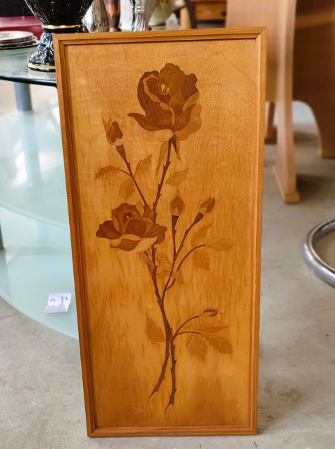 Holzbild Rose